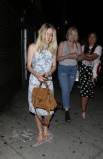DAKOTA FANNING Out for Dinner in Los Angeles 08/17/2015