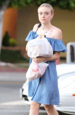 DAKOTA FANNING Out Shopping in Sherman Oaks 08/13/2015