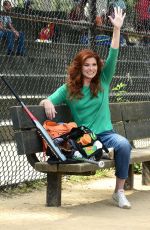 DEBRA MESSING Baseball Practice in New York 08/03/2015