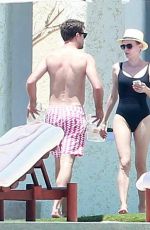 DIANE KRUGER in Swimsuit at a Pool in Cabo San Lucas 08/22/2015