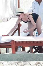DIANE KRUGER in Swimsuit at a Pool in Cabo San Lucas 08/22/2015