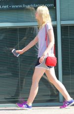 ELLE FANNING in SHorts Out in Studio City 08/08/2015