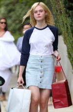 ELLE FANNING Out and About in Hollywood 08/06/2015