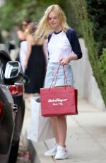 ELLE FANNING Out and About in Hollywood 08/06/2015