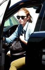 EMILY BLUNT Arrives at a Hair Salon in Los Angeles 08/24/2015