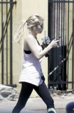 EMMA ROBERTS Leaves a Gym in New Orleans 08/26/2015