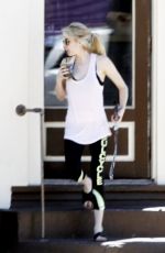 EMMA ROBERTS Leaves a Gym in New Orleans 08/26/2015