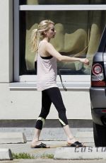 EMMA ROBERTS Leaves a Gym in New Orleans 08/26/2015