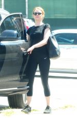 EMMA STONE Leaves a Gym in Los Angeles 08/28/2015