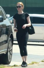 EMMA STONE Leaves a Gym in Los Angeles 08/28/2015