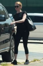 EMMA STONE Leaves a Gym in Los Angeles 08/28/2015