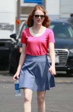 EMMA STONE on the Set of La La Land 08/26/2015