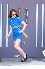 EMMA STONE on the Set of La La Land in Los Angeles 08/19/2015