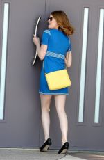EMMA STONE on the Set of La La Land in Los Angeles 08/19/2015