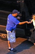 EMMA STONE on the Set of La La Land in Los Angeles 08/20/2015