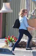 EMMA STONE on the Set of La La Land in Los Angeles 08/28/2015