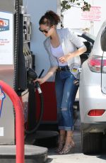 EMMY ROSSUM at a Gas Station in West Hollywood 07/31/2015