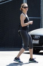 EMMY ROSSUM in Tights Arrives at a Gym in West Hollywood 08/24/2015