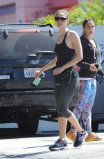 EMMY ROSSUM in Tights Arrives at a Gym in West Hollywood 08/24/2015