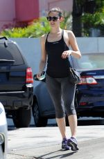 EMMY ROSSUM in Tights Arrives at a Gym in West Hollywood 08/24/2015