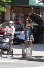 FAMKE JANSSEN Out and About in New York 08/24/2015