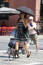 FAMKE JANSSEN Out and About in New York 08/24/2015