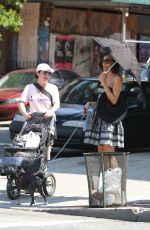 FAMKE JANSSEN Out and About in New York 08/24/2015