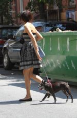 FAMKE JANSSEN Out and About in New York 08/24/2015