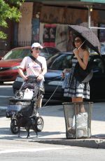 FAMKE JANSSEN Out and About in New York 08/24/2015