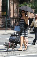 FAMKE JANSSEN Out and About in New York 08/24/2015