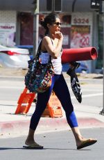 FREIDA PINTO Heading to Yoga Class in Beverly Hills 07/31/2015