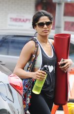 FREIDA PINTO Leaves a Yoga Class in Beverly Hills 08/03/2015