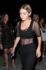 GIGI HADID at Toca Madera Restaurant in West Hollywood 07/31/2015