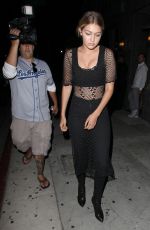 GIGI HADID at Toca Madera Restaurant in West Hollywood 07/31/2015