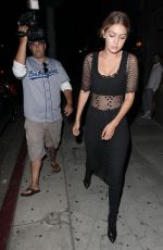 GIGI HADID at Toca Madera Restaurant in West Hollywood 07/31/2015