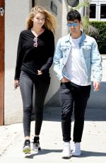 GIGI HADID in Tights Out and About in Los Angeles 08/10/2015