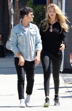 GIGI HADID in Tights Out and About in Los Angeles 08/10/2015