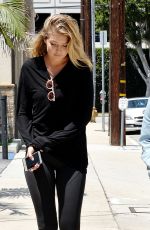 GIGI HADID in Tights Out and About in Los Angeles 08/10/2015