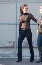 HALLE BERRY Arrives at Jimmy Kimmel Live