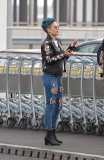 HALSEY Arrives at Heathrow Airport in London 08/04/2015