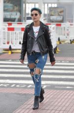HALSEY Arrives at Heathrow Airport in London 08/04/2015