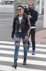 HALSEY Arrives at Heathrow Airport in London 08/04/2015