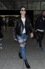 HALSEY Arrives at Heathrow Airport in London 08/04/2015