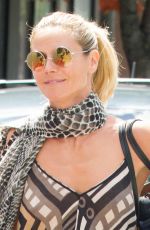 HEIDI KLUM Out and About in New York 08/20/2015