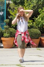 HILARY DUFF in Leggings Out and About in West Hollywood 08/05/2015