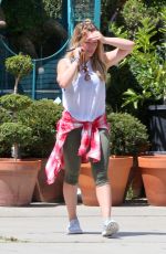 HILARY DUFF in Leggings Out and About in West Hollywood 08/05/2015