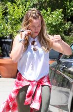 HILARY DUFF in Leggings Out and About in West Hollywood 08/05/2015