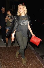 HILARY DUFF Leaves Warwick Night Club in Hollywood 08/21/2015