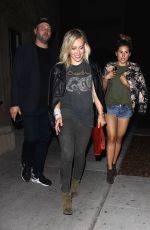 HILARY DUFF Leaves Warwick Night Club in Hollywood 08/21/2015
