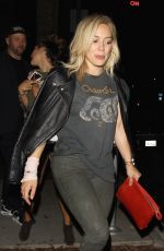HILARY DUFF Leaves Warwick Night Club in Hollywood 08/21/2015